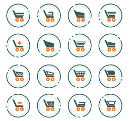 Basket icons set