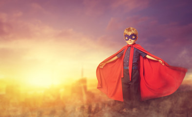 Fototapeta premium young superhero boy