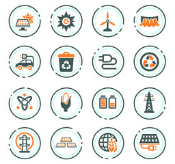 BIO Fuel industry icons set