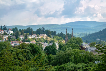Fototapeta na wymiar Panoramic view of Baden Baden, Germany