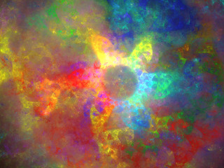 rainbow abstract fractal background 3d rendering illustration