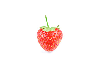 Strawberry isolated on white background. Fresh strawberries closeup