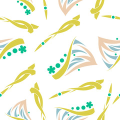 Fototapeta premium Seamless pattern. Vintage decorative elements.