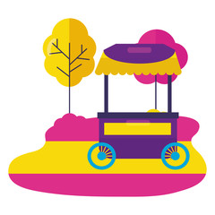 Obraz premium booth food street park design