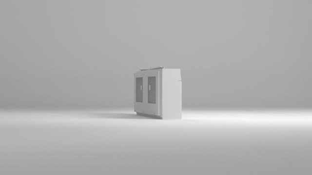 Rotating CGI White Boombox Radio