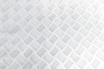Corrugated silver pattern of non-slip ribbed metal or steel diamond plate rugged industrial floor...