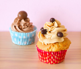 Chocolate cupcake and coffee