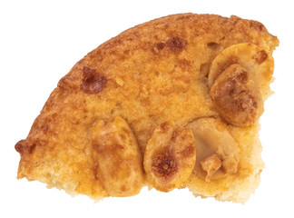 Broken chocolate chip cookies isolated on white background with clipping path