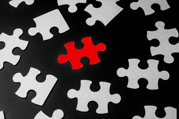 Be Different. Conceptual image with Puzzle Pieces