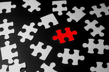Be Different. Conceptual image with Puzzle Pieces