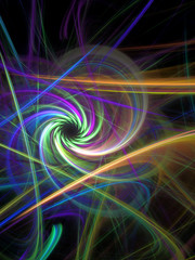 abstract chaotic fractal background 3D rendering illustration