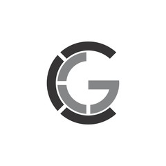 Letter CG logo design vector