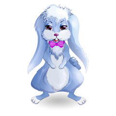 Cute rabbit, animal cartoon. Vector illustration.