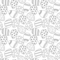 Seamless pattern with Easter eggs. Illustration Happy easter card. Vector illustration. EPS10