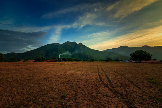 Beautiful sunrise view in coimbatore Tamilnadu.