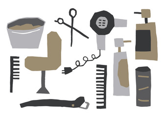 ヘアサロン イラスト