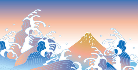 Obraz premium 波のイメージ背景