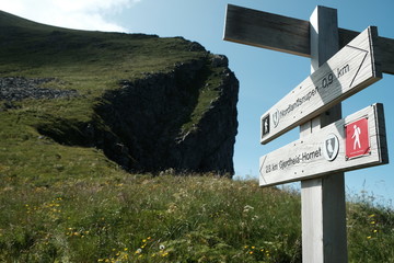 sign in the mountains