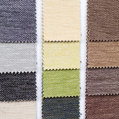 Catalog of multicolored cloth from matting fabric texture background, silk fabric texture, textile industry background. 