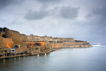 Naklejka premium Valetta seafront, Malta