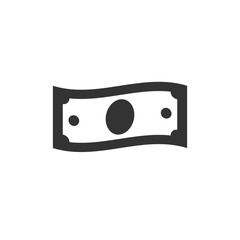 Fototapeta premium icon money dollar Black. Business. vector illustration on white background