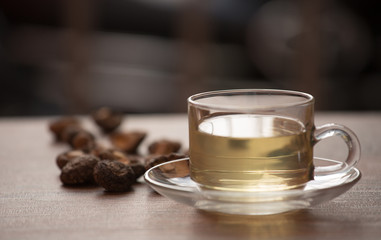 Tea And Mushroom And Cup