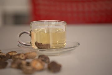 Tea And Mushroom And Cup