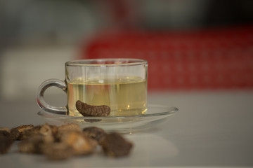 Tea And Mushroom And Cup