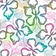 Seamless pattern with colorful butterflies. Vector, EPS 10. 