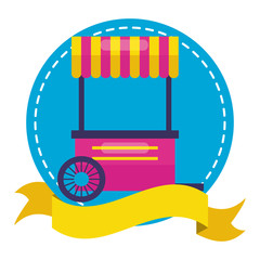 booth street food sticker ribbon