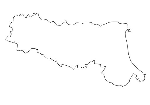 map of Emilia-Romagna region in Italy