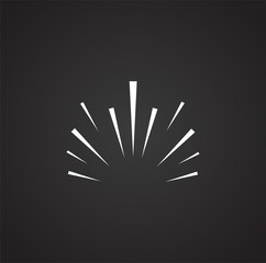 Sparkle icon on background for graphic and web design. Simple illustration. Internet concept symbol for website button or mobile app.