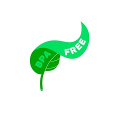 BPA free leaf logo  green icon