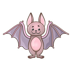Cute bat. Vector Illustration.