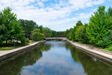 Bridge in the Distance along the Naperville Riverwalk