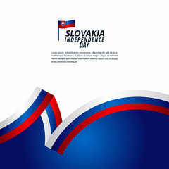 Slovakia Independence Day Celebration Vector Template Design Illustration