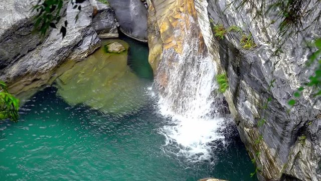 Turquoise Water of Shakadang River at Taroko Gorge National Park in Taiwan