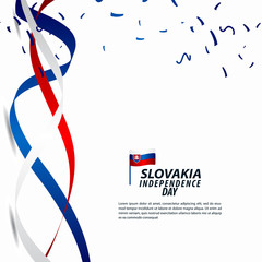 Obraz premium Slovakia Independence Day Celebration Vector Template Design Illustration