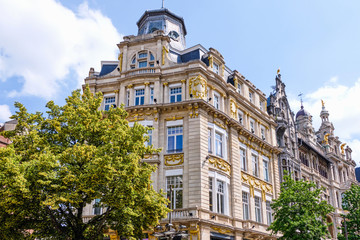 Fototapeta na wymiar Classic architecture buildings in Antwerp