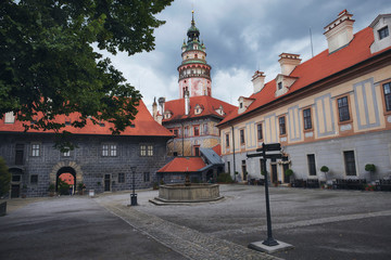 Obraz premium Entrance to Cesky Krumlov Castle, Czech Republic