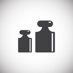 Scale related icon on background for graphic and web design. Simple illustration. Internet concept symbol for website button or mobile app.
