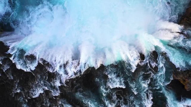 amazing Godafoss waterfall in Iceland during sunset, Europe. 4K