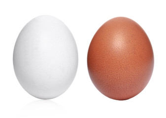 Chicken eggs closeup