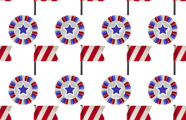 Seamless Pattern in 4th of July theme.