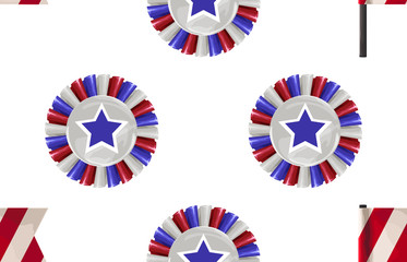 Obraz premium Seamless Pattern in 4th of July theme.