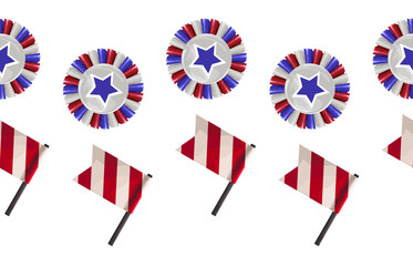Seamless Pattern in 4th of July theme.