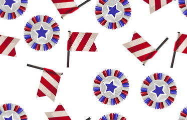 Seamless Pattern in 4th of July theme.