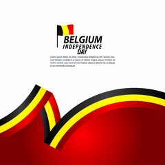 Belgium Independence Day Celebration Vector Template Design Illustration