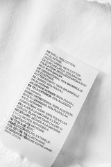 Composition clothes label