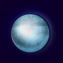 Realistic moon in space